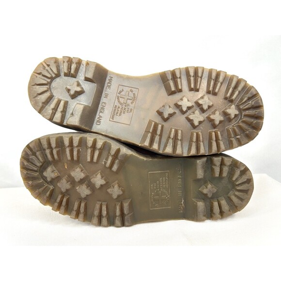 Vintage Dr Doc Martens England Womens Boots Size 8 Brown Leather Combat - Picture 10 of 10